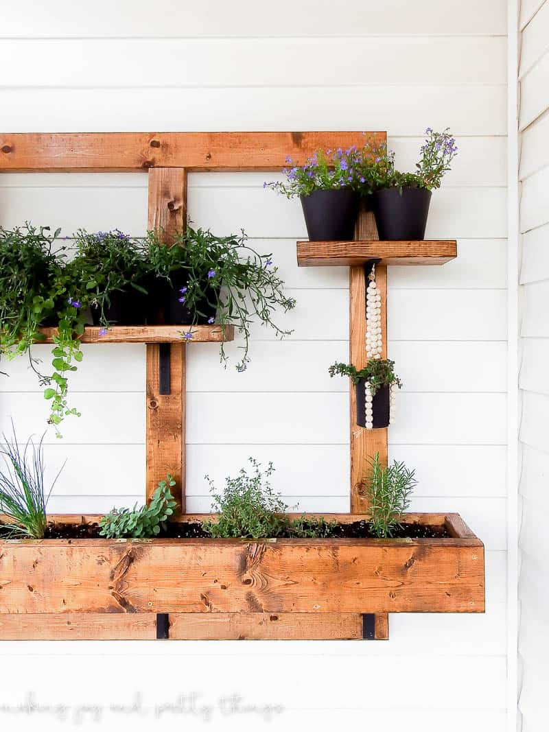 Outdoor Planter DIY
 DIY Vertical Herb Garden and Planter 2x4 Challenge