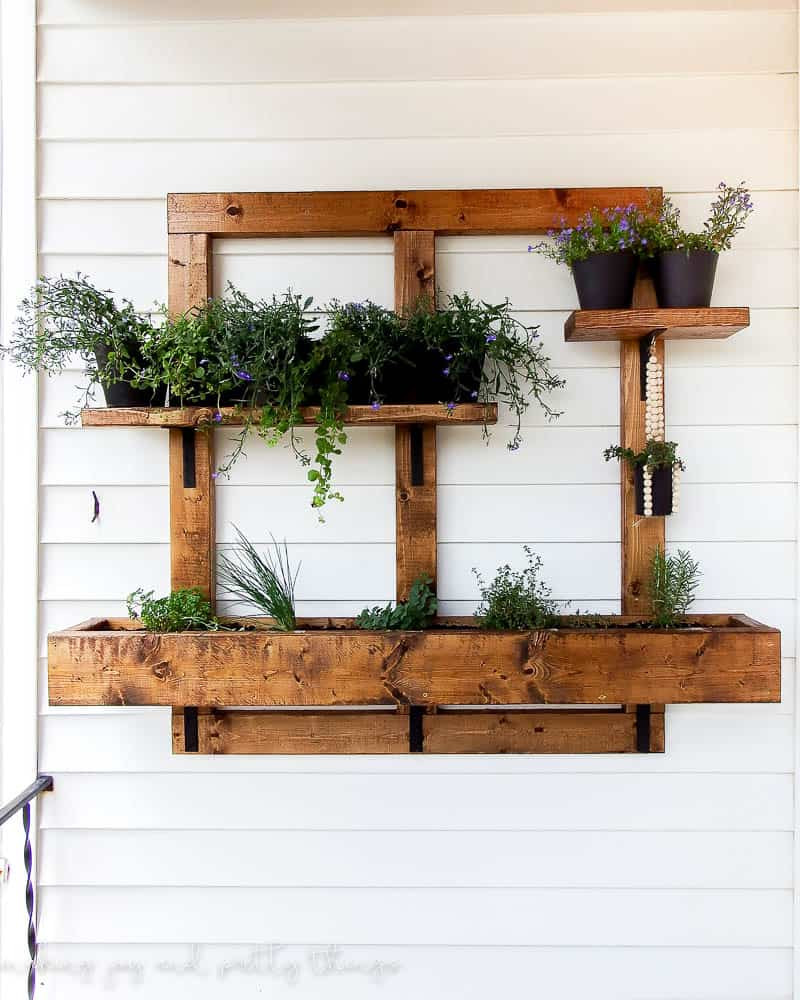 Outdoor Planter DIY
 DIY Vertical Herb Garden and Planter 2x4 Challenge