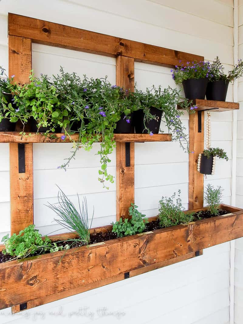 Outdoor Planter DIY
 DIY Vertical Herb Garden and Planter 2x4 Challenge