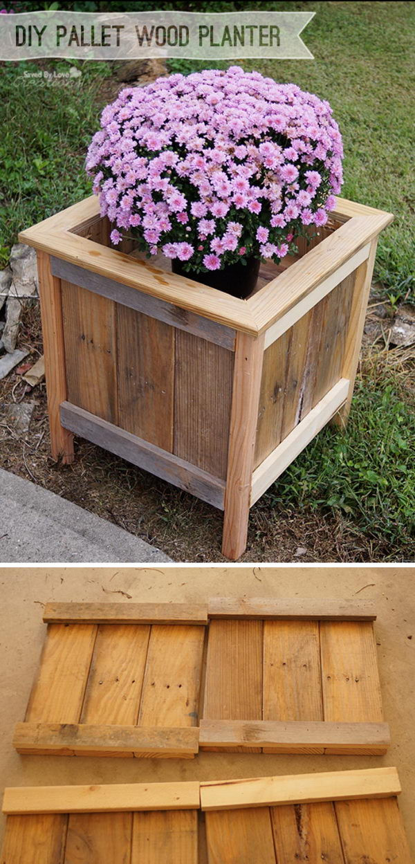 Outdoor Planter DIY
 15 DIY Garden Planter Ideas Using Wood Pallets Hative