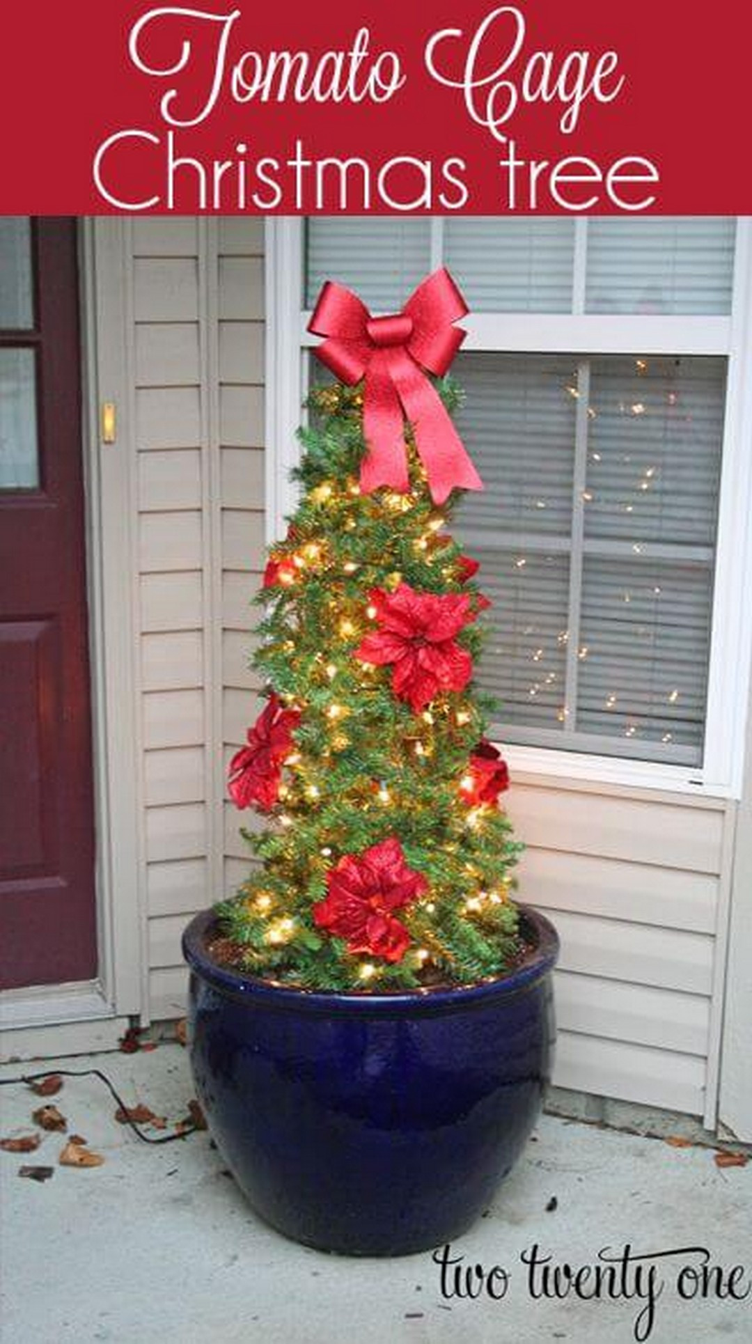 Outdoor Porch Christmas Tree
 35 Fancy Outdoor Holiday Planter Ideas To Enliven Your