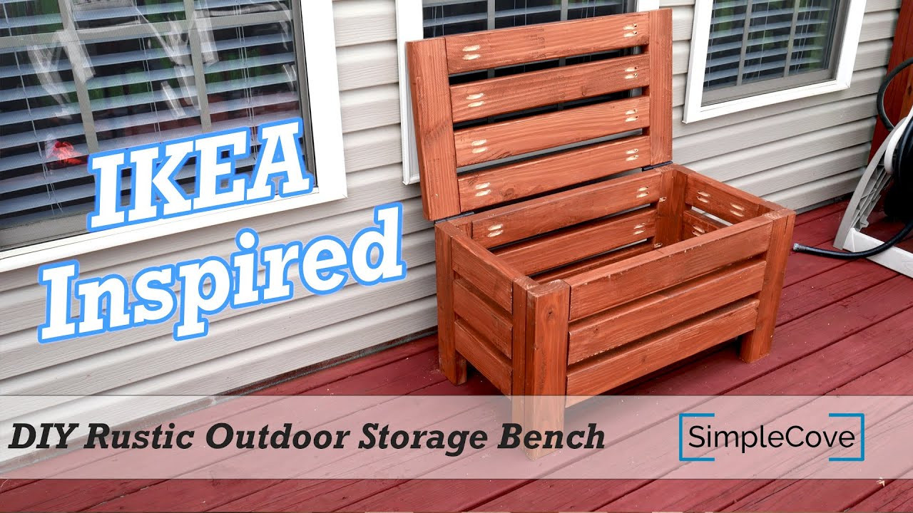 Outdoor Storage Bench DIY
 DIY Rustic Outdoor Storage Bench