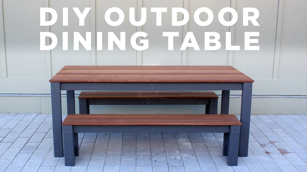 Outdoor Table DIY
 DIY Modern Outdoor Table and Benches