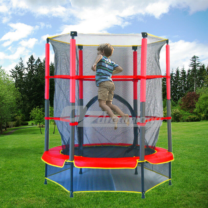 Outdoor Trampoline For Kids
 Indoor Outdoor Kids Junior Trampoline with Enclosure and