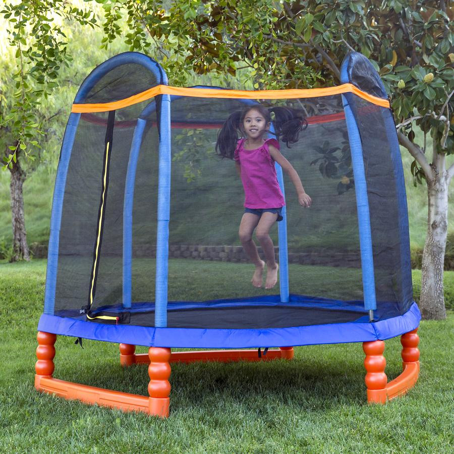 Outdoor Trampoline For Kids
 7ft Kids Indoor Outdoor Mini Trampoline w Safety Net