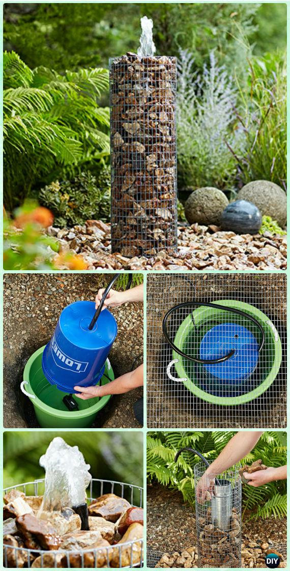 Outdoor Wall Fountains DIY
 DIY Garden Fountain Landscaping Ideas & Projects with