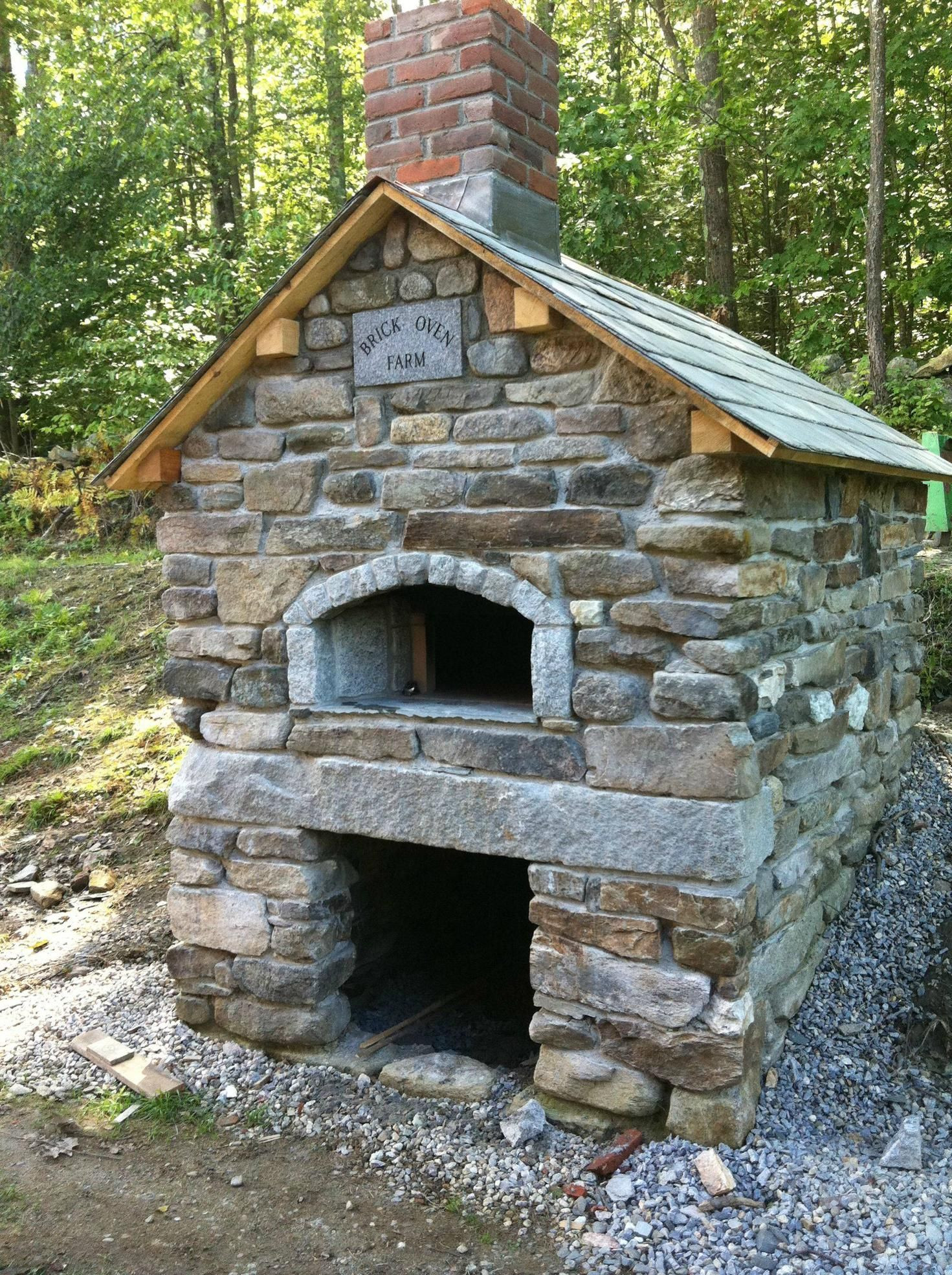 Outdoor Wood Oven DIY
 A Brick Oven my father in law built for his organic farm