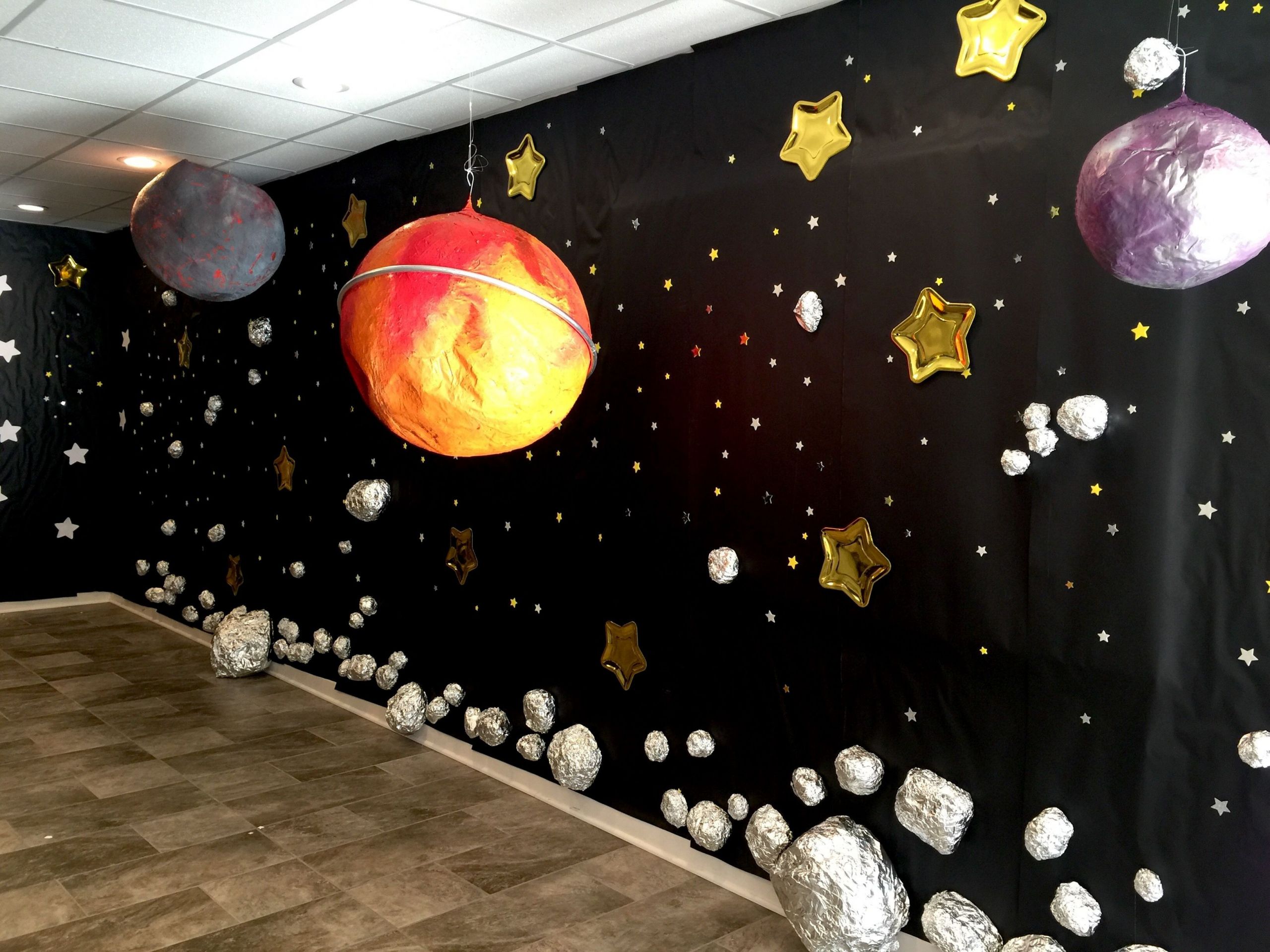 Outer Space Decorations DIY
 Stars backdrop black backdrop camping blackdrop vbs2017