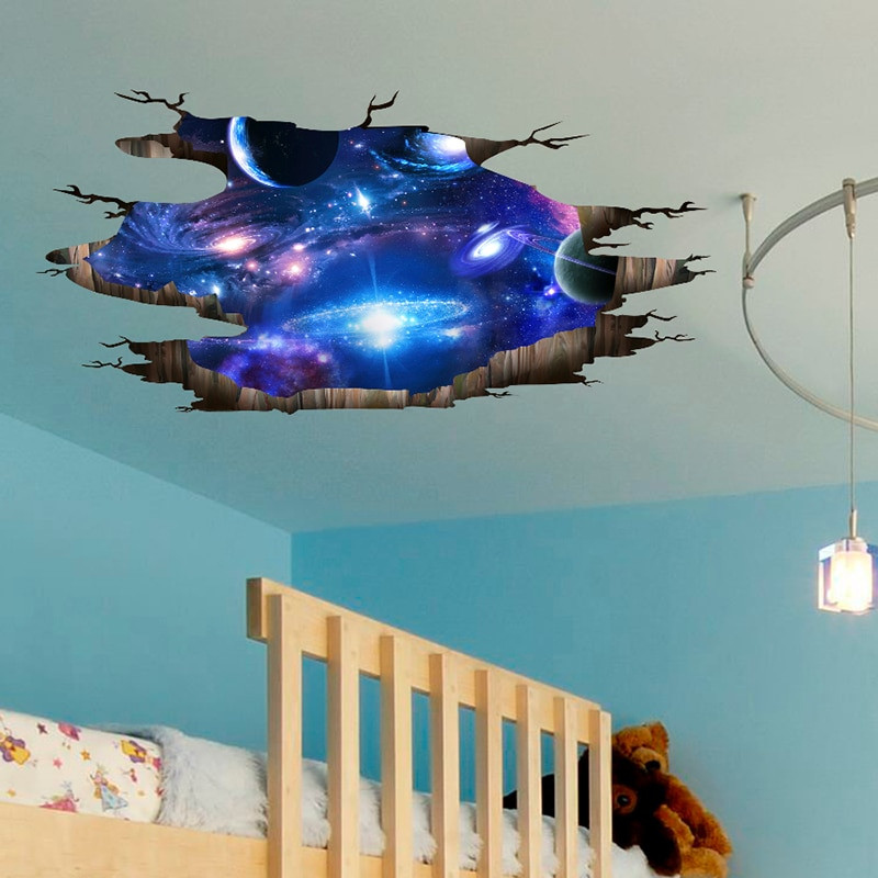 Outer Space Decorations DIY
 [SHIJUEHEZI] Universe Galaxy 3D Wall Stickers DIY Outer