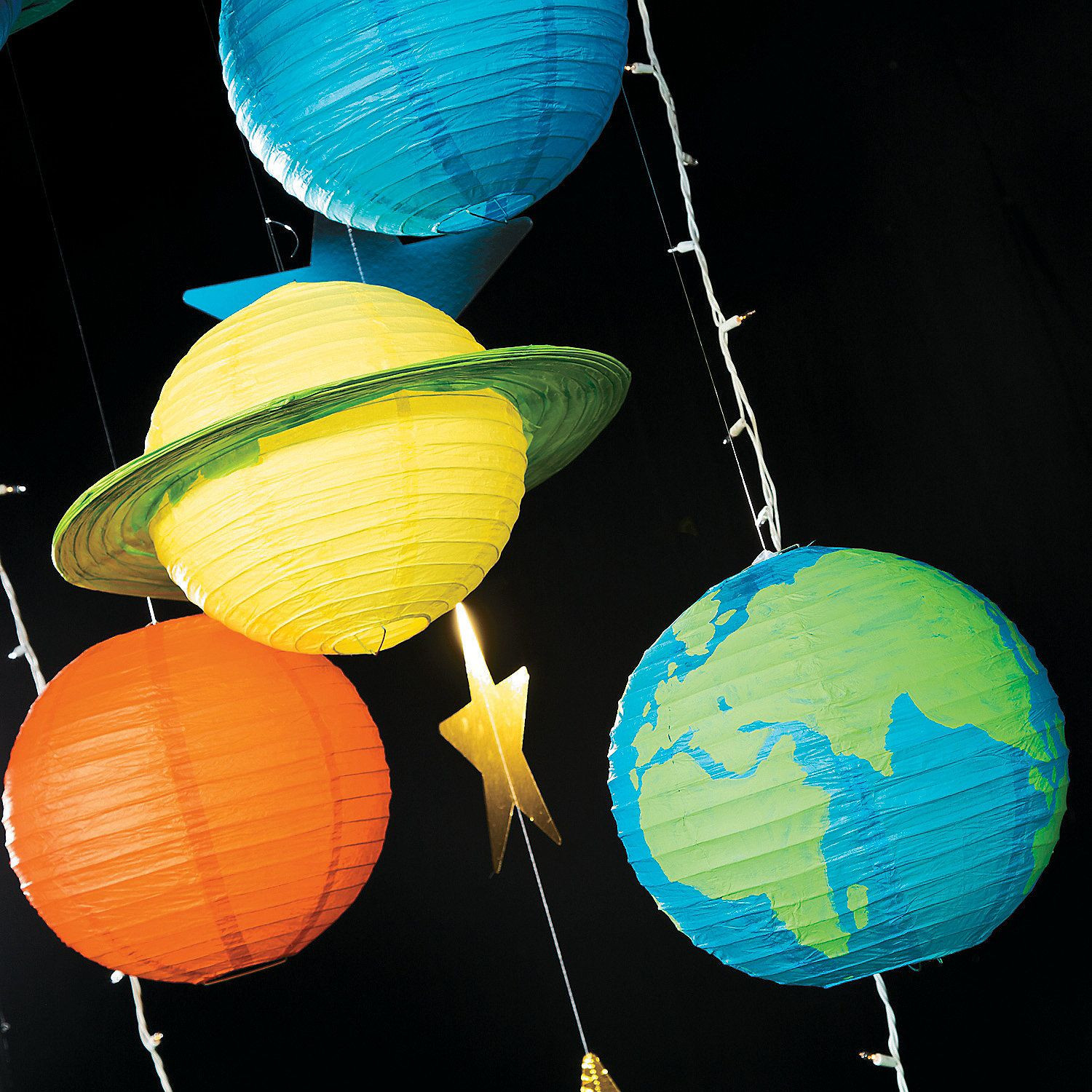 Outer Space Decorations DIY
 DIY Paper Lantern Planets Decor Idea
