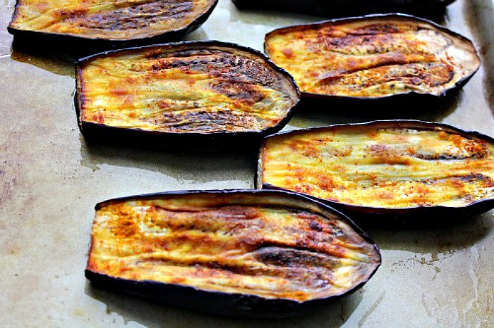 Oven Roasted Eggplant
 oven baked eggplant rounds
