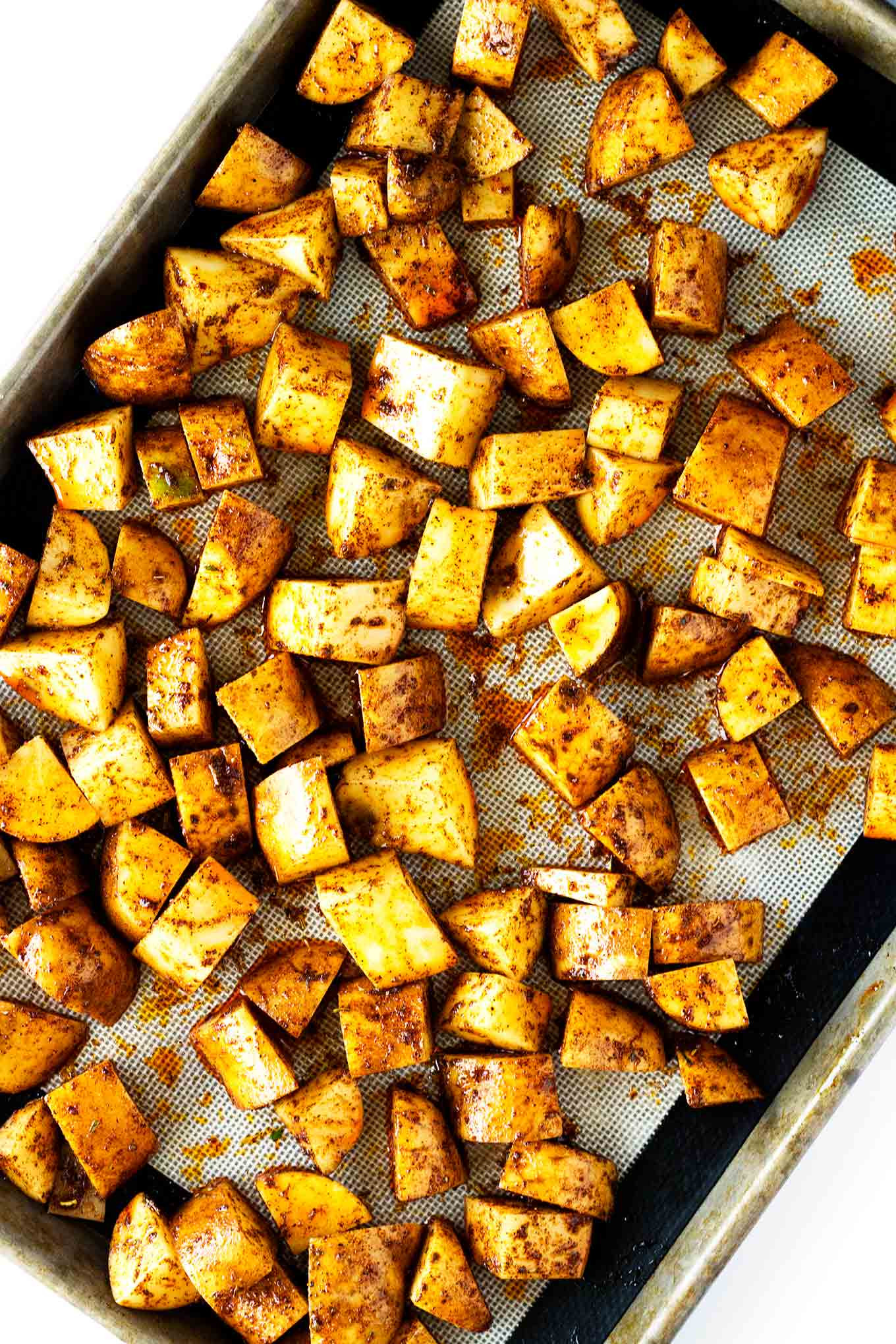 Oven Roasted Russet Potatoes
 Roasted Russet Potatoes • So Damn Delish