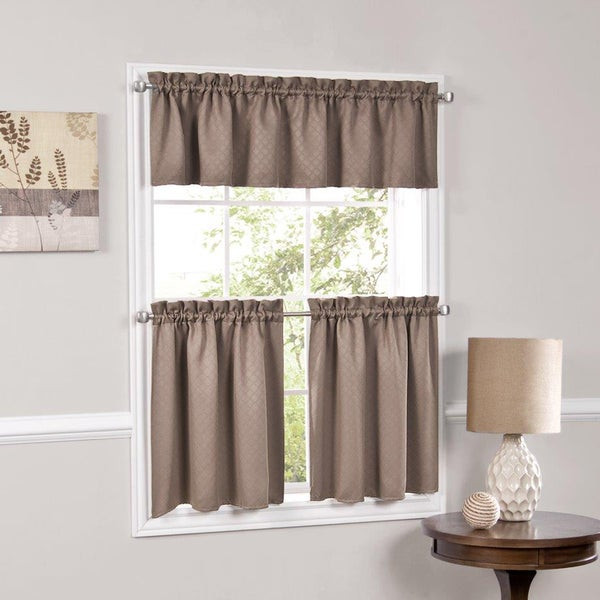 Overstock Kitchen Curtains
 Shop Facets Blackout Insulated Kitchen Curtain Parts