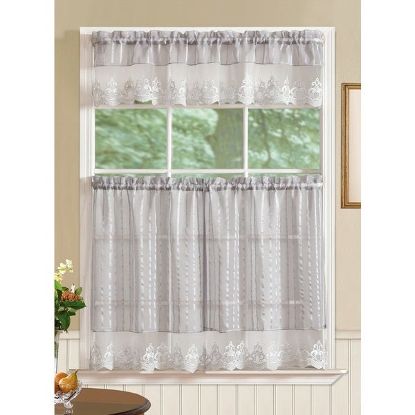 Overstock Kitchen Curtains
 Shop RT Designers Collection Bella Tier and Valance