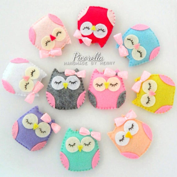 Owl Party Favors For Baby Shower
 A set of Felt Owl Party Favor Felt Owl Baby Shower FavorFelt