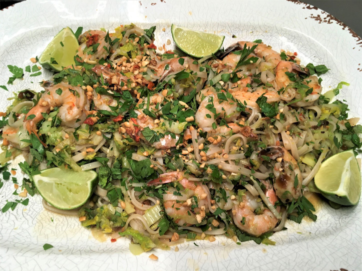 Pad Thai Mueller
 Elena Walch Müller Thurgau and Summertime Shrimp Pad Thai