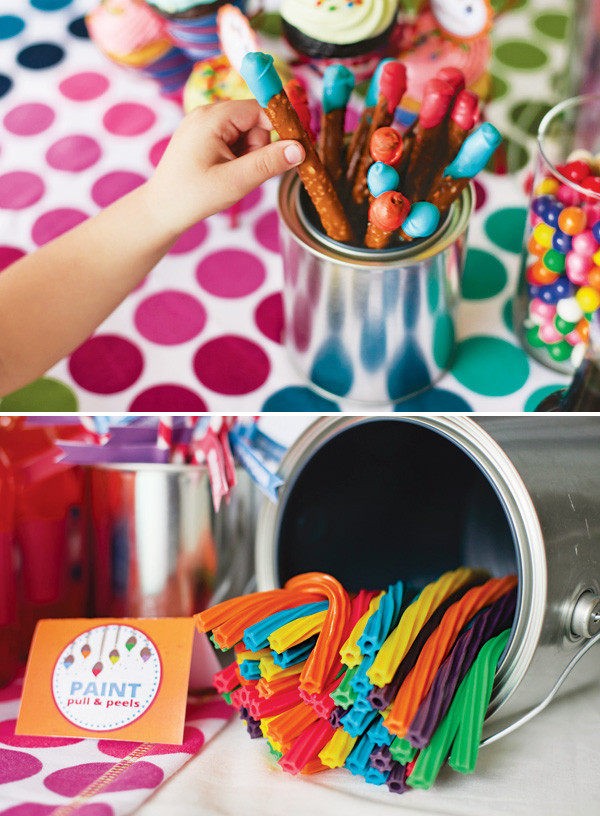 Paint Birthday Party Ideas
 Bright & Colorful Painting Birthday Party Hostess with