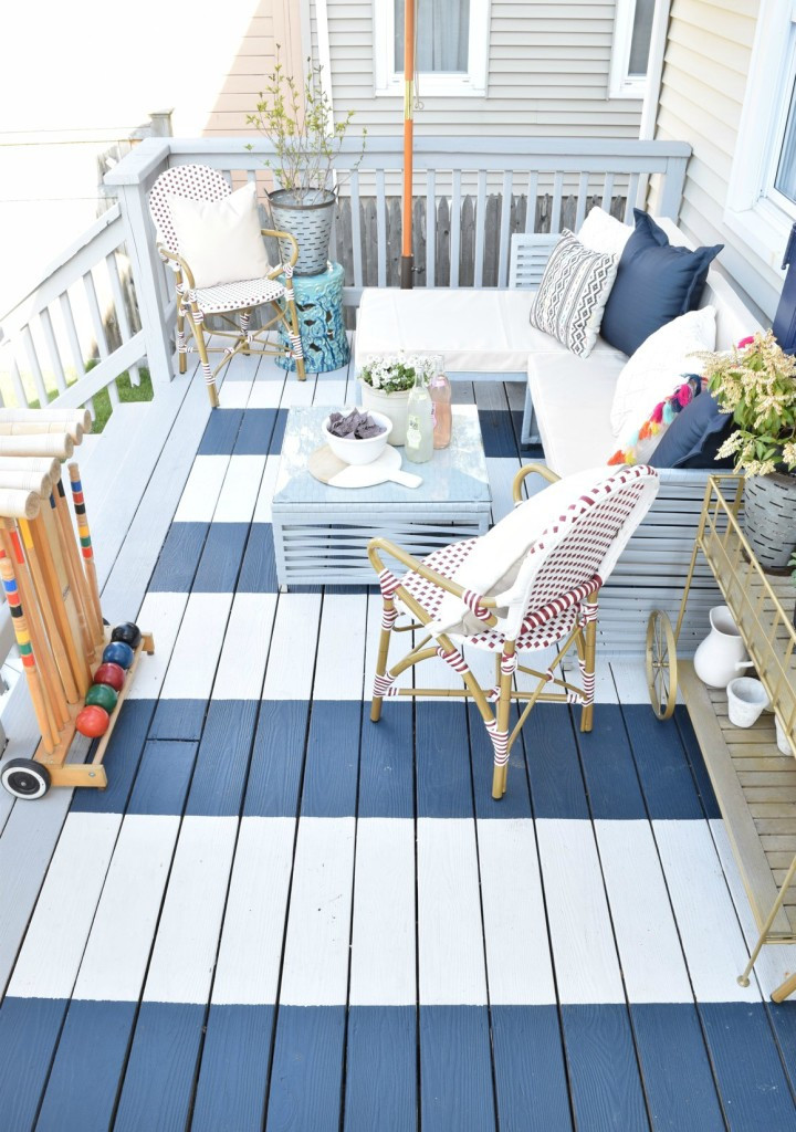 Painted Deck Ideas
 DIY Painted Deck and Decor Nesting With Grace