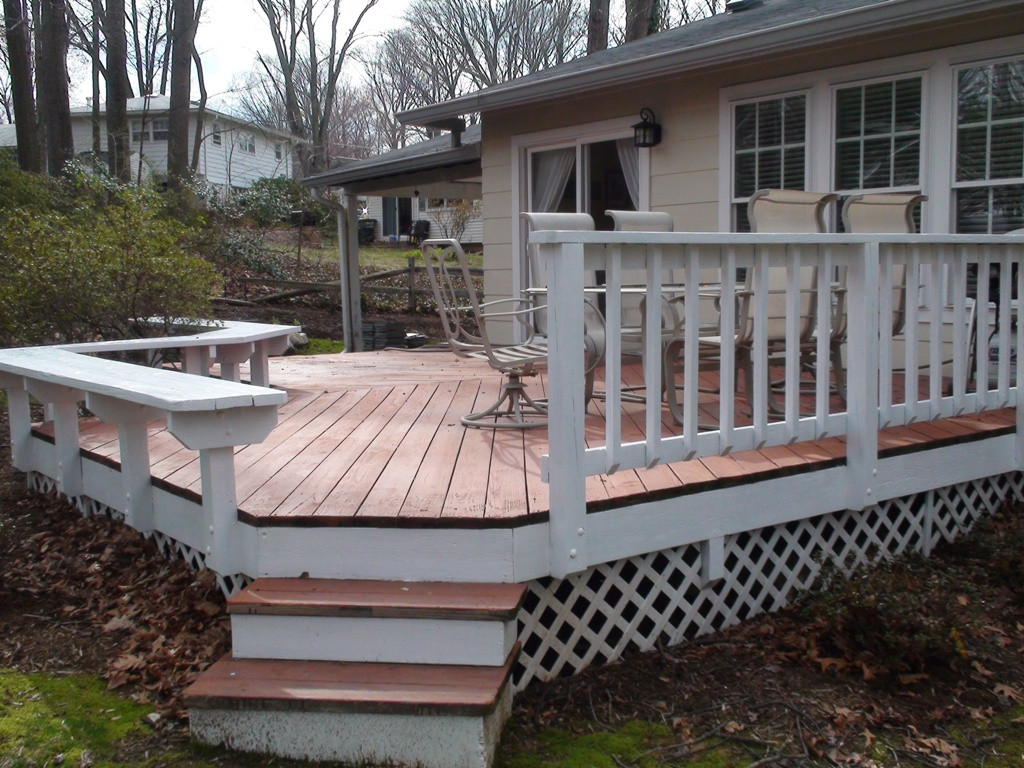 Painted Deck Ideas
 Progress on the Backyard