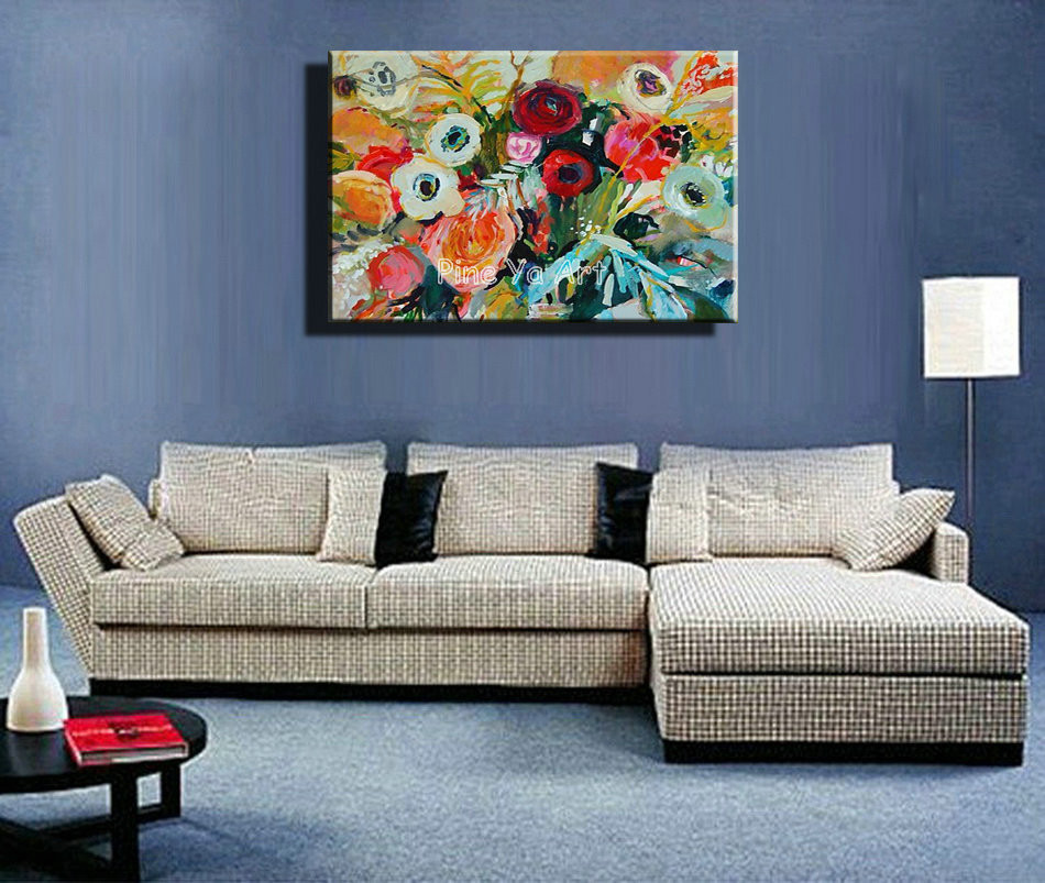 Painting A Living Room
 Famous artist acrylic paint living room abstract modern