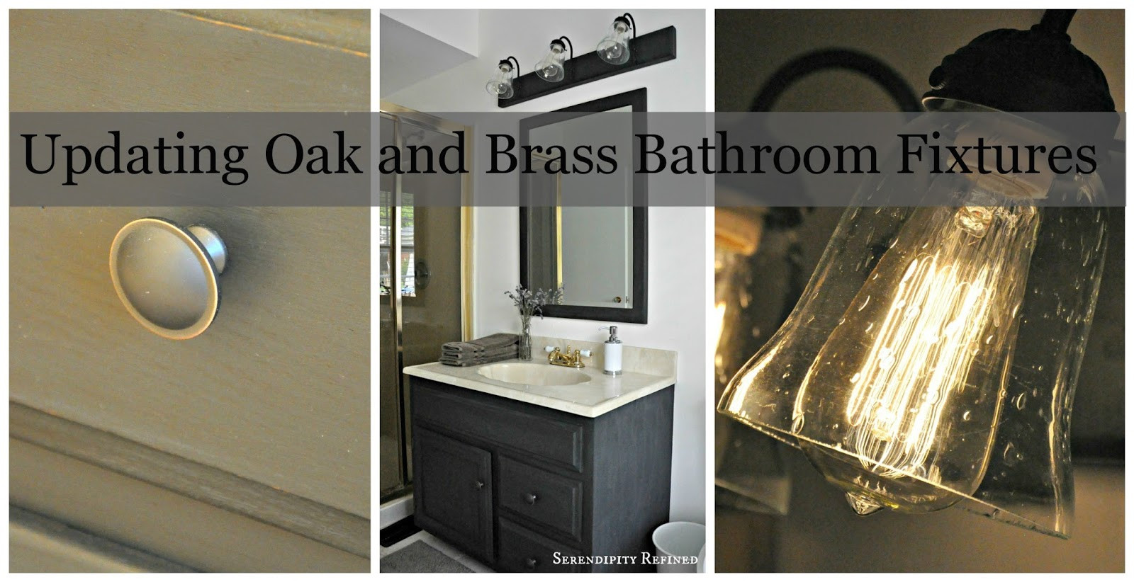 Painting Bathroom Fixtures
 Serendipity Refined Blog How to Update Oak and Brass
