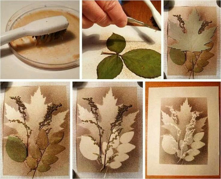 Painting Craft Ideas For Adults
 Splatter art with layered leaves Work Ideas