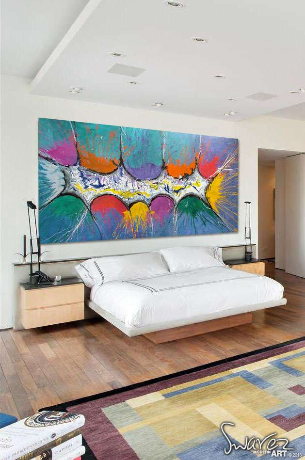 Painting For Bedroom
 Very big abstract canvas painting