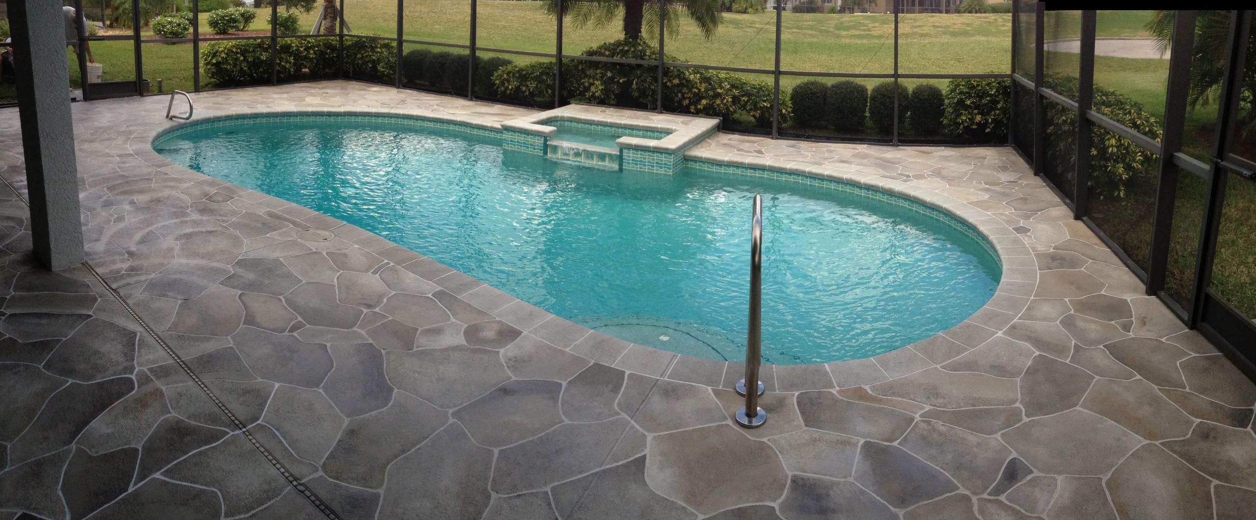 Painting Pool Decks
 Concrete Designs Florida