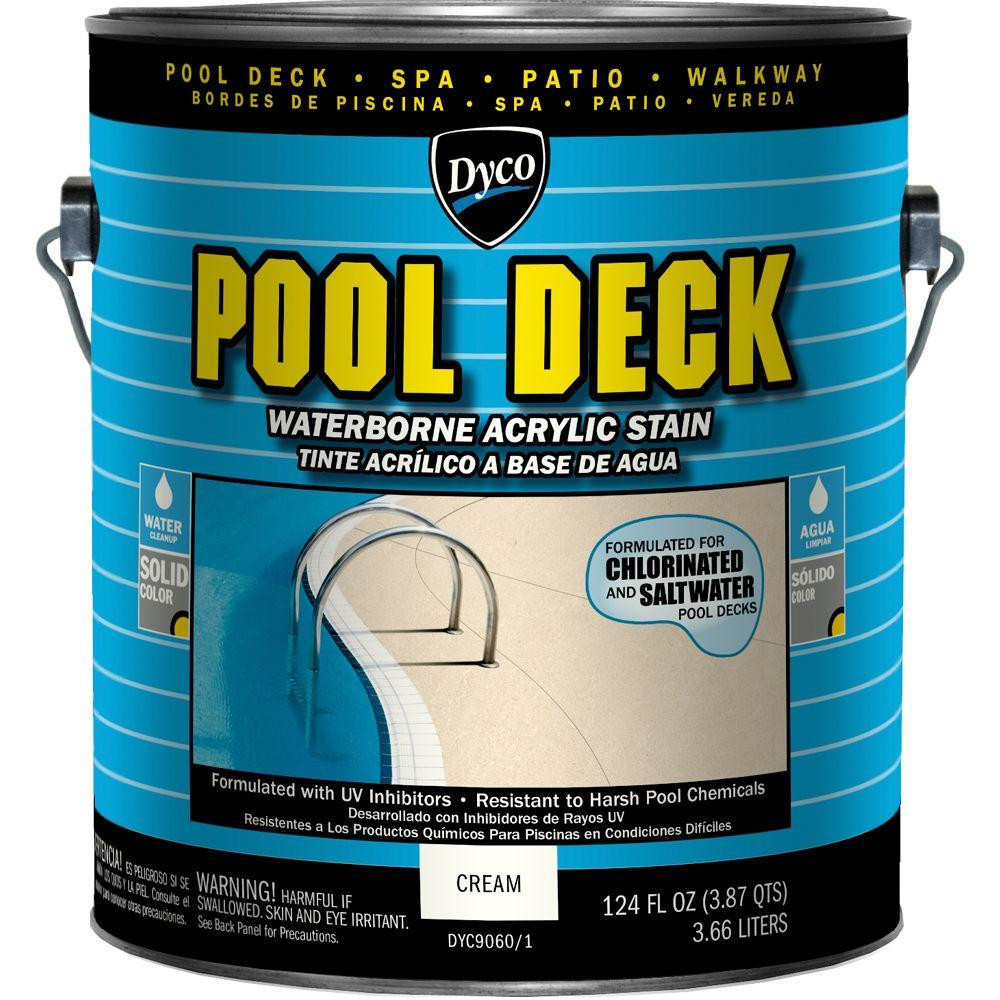 Painting Pool Decks
 Dyco Paints Pool Deck 1 gal 9060 Cream Low Sheen