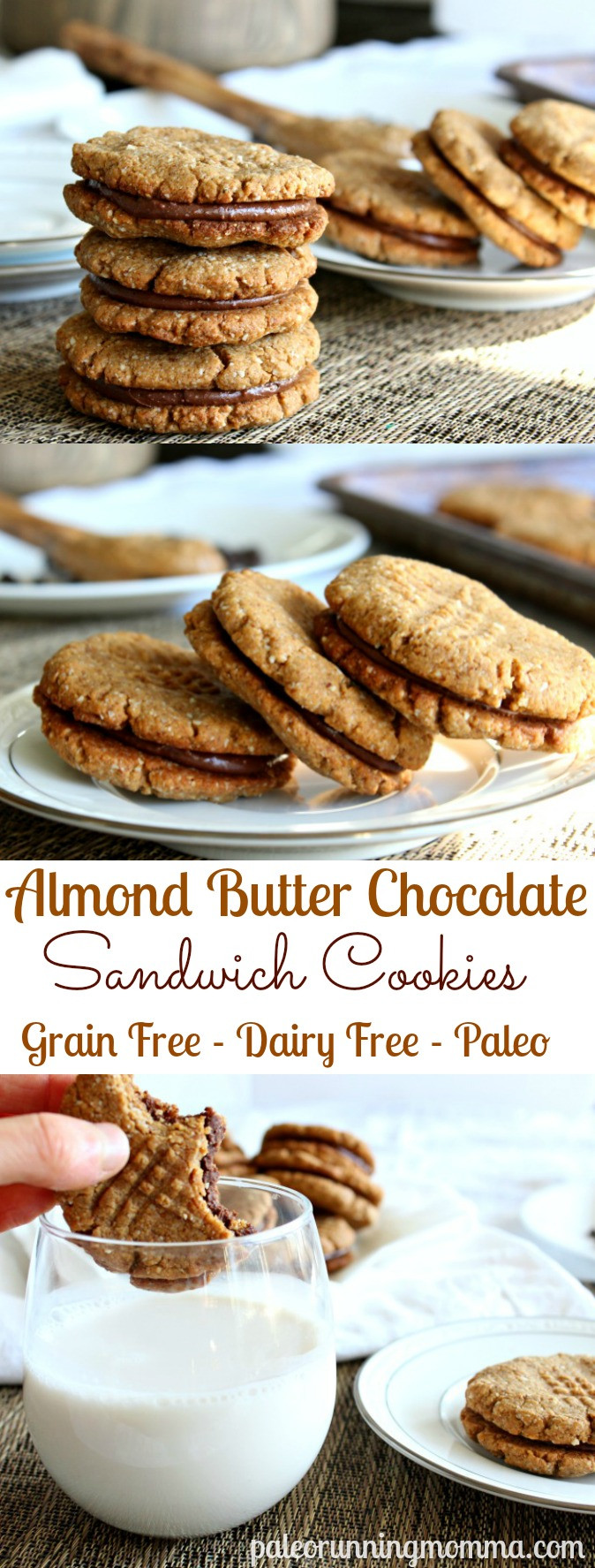 Paleo Almond Butter Cookies
 Chewy Chocolate Almond Butter Sandwich Cookies Paleo