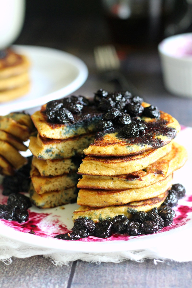 Paleo Blueberry Pancakes
 Paleo Blueberry Pancakes with Maple Blueberry pote