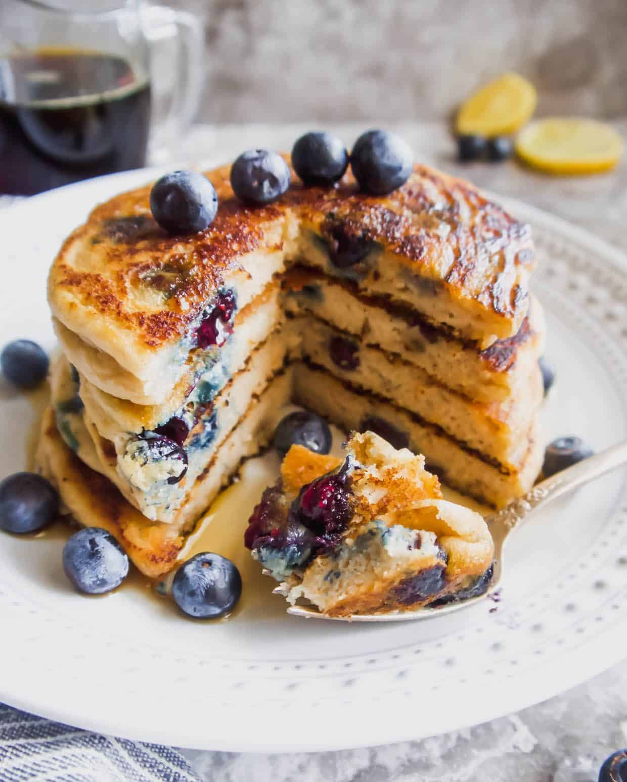 Paleo Blueberry Pancakes
 The BEST Paleo Blueberry Pancakes GF