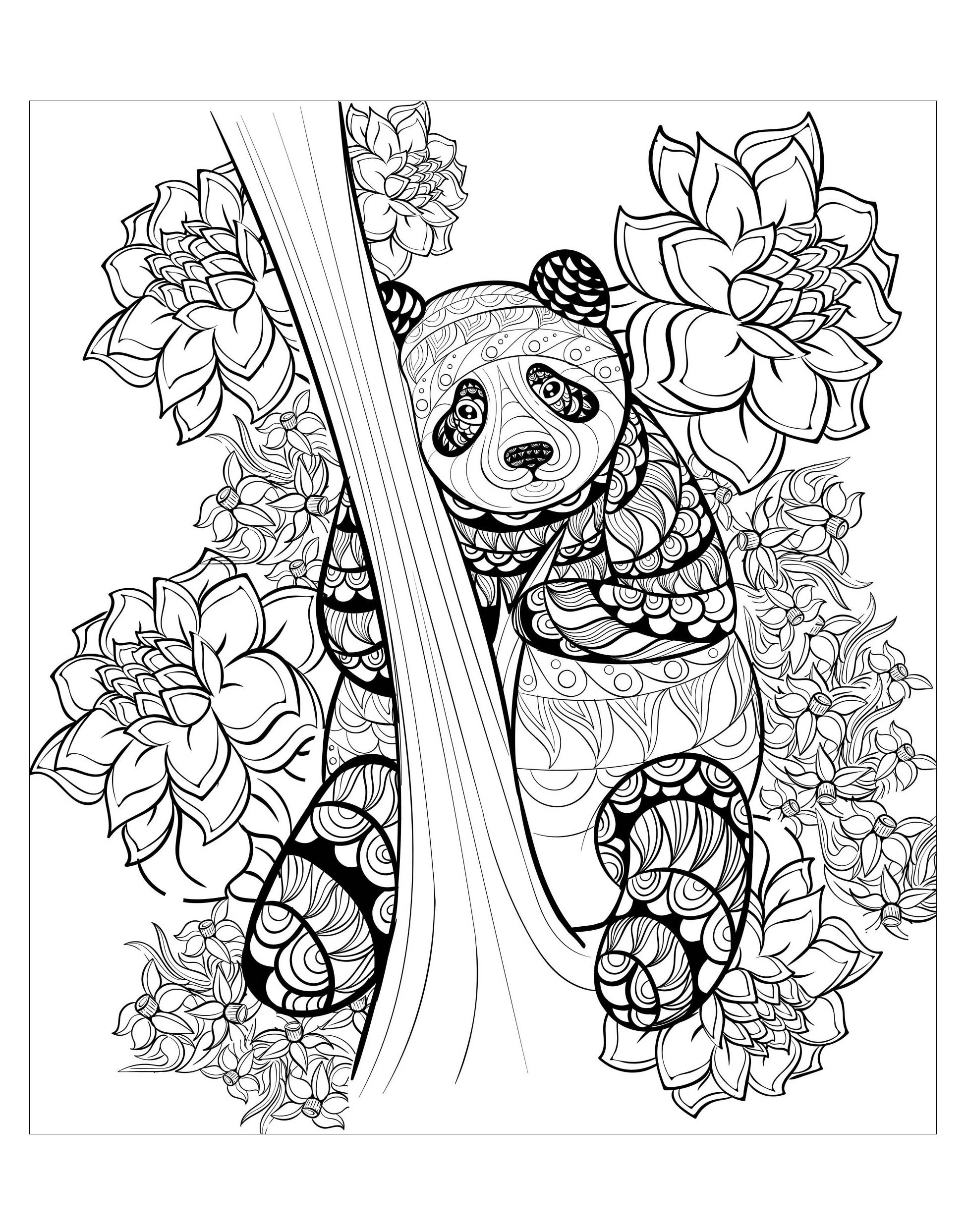 Panda Coloring Pages For Adults
 Panda by alfadanz P&a Adult Coloring Pages