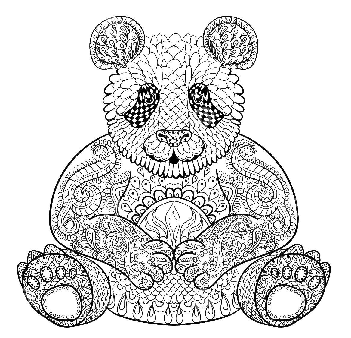 Panda Coloring Pages For Adults
 Adult Coloring Pages Panda