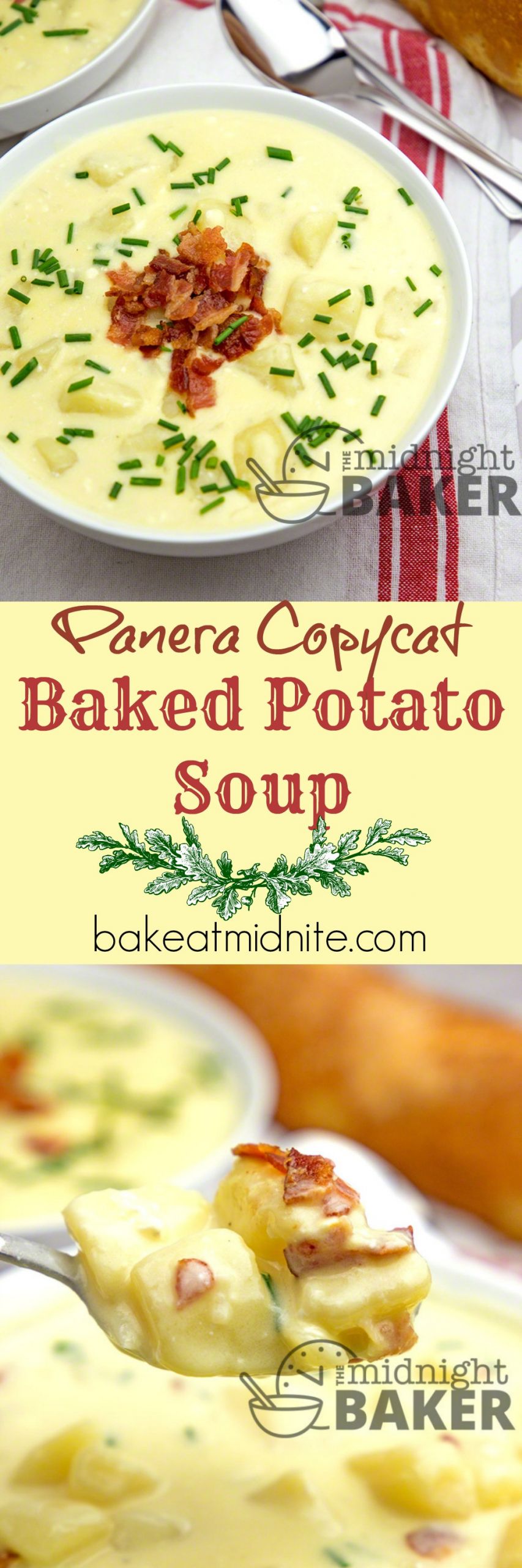 Panera Baked Potato Soup Recipe
 Copycat Panera Baked Potato Soup The Midnight Baker