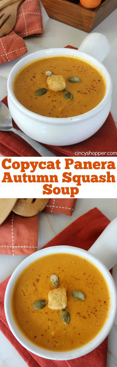 Panera Bread Autumn Squash Soup Recipes
 Copycat Panera Autumn Squash Soup Recipe CincyShopper