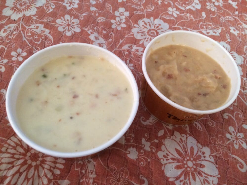 Panera Bread Baked Potato Soup Bread Bowl
 Same order cup and bowl of baked potato soup They don t