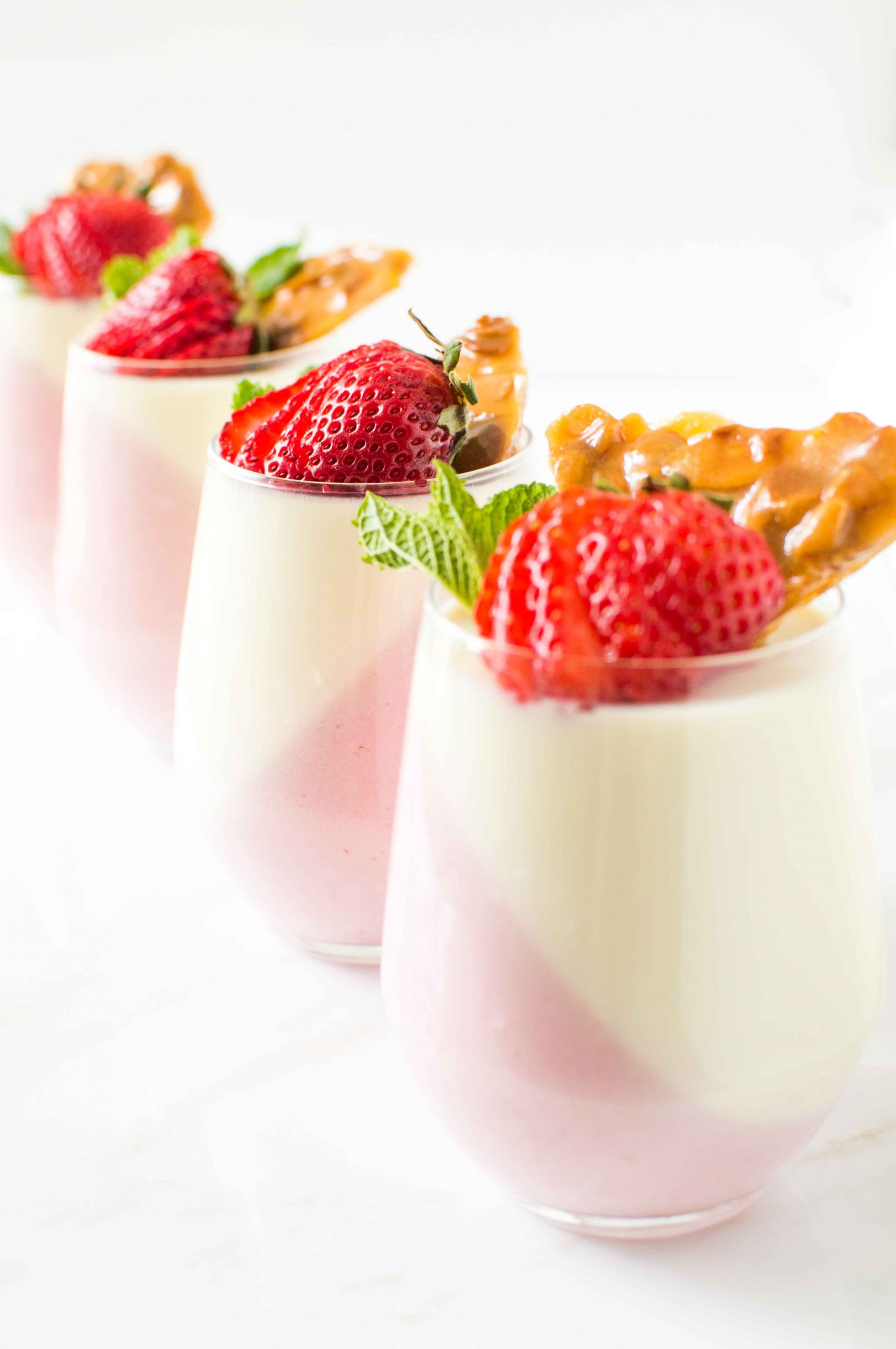 Panna Cotta Dessert
 Strawberry Lemon Panna Cotta chocolate connie