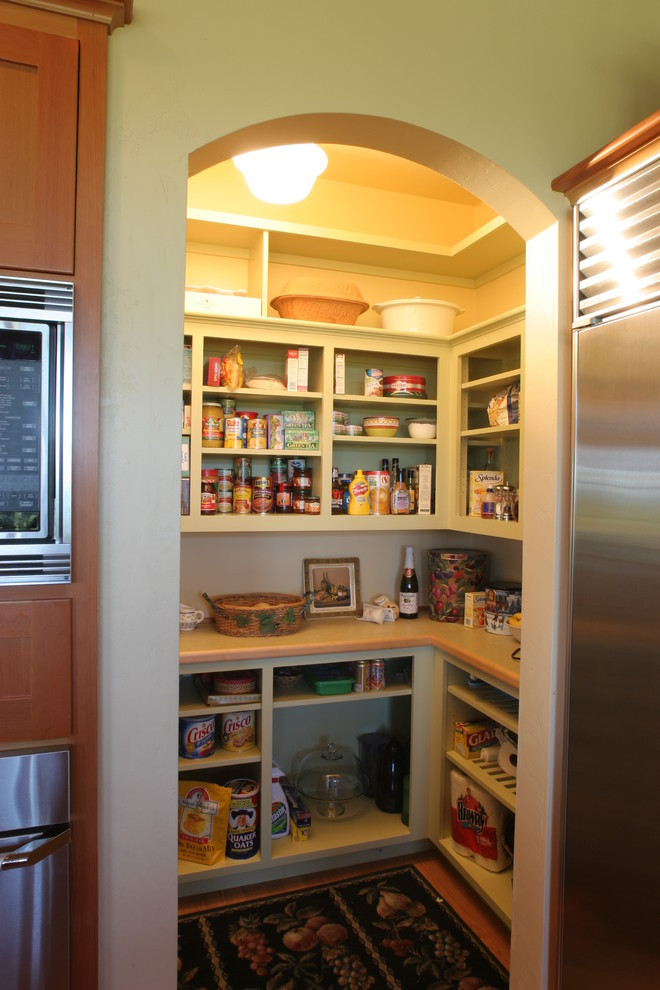 Pantry Ideas In Small Kitchen
 Small kitchen open pantry must have for all downsized