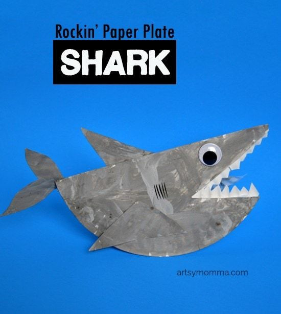 Paper Craft Ideas For Kids Under 5
 Rocking Shark Paper Plate Craft for Kids With images
