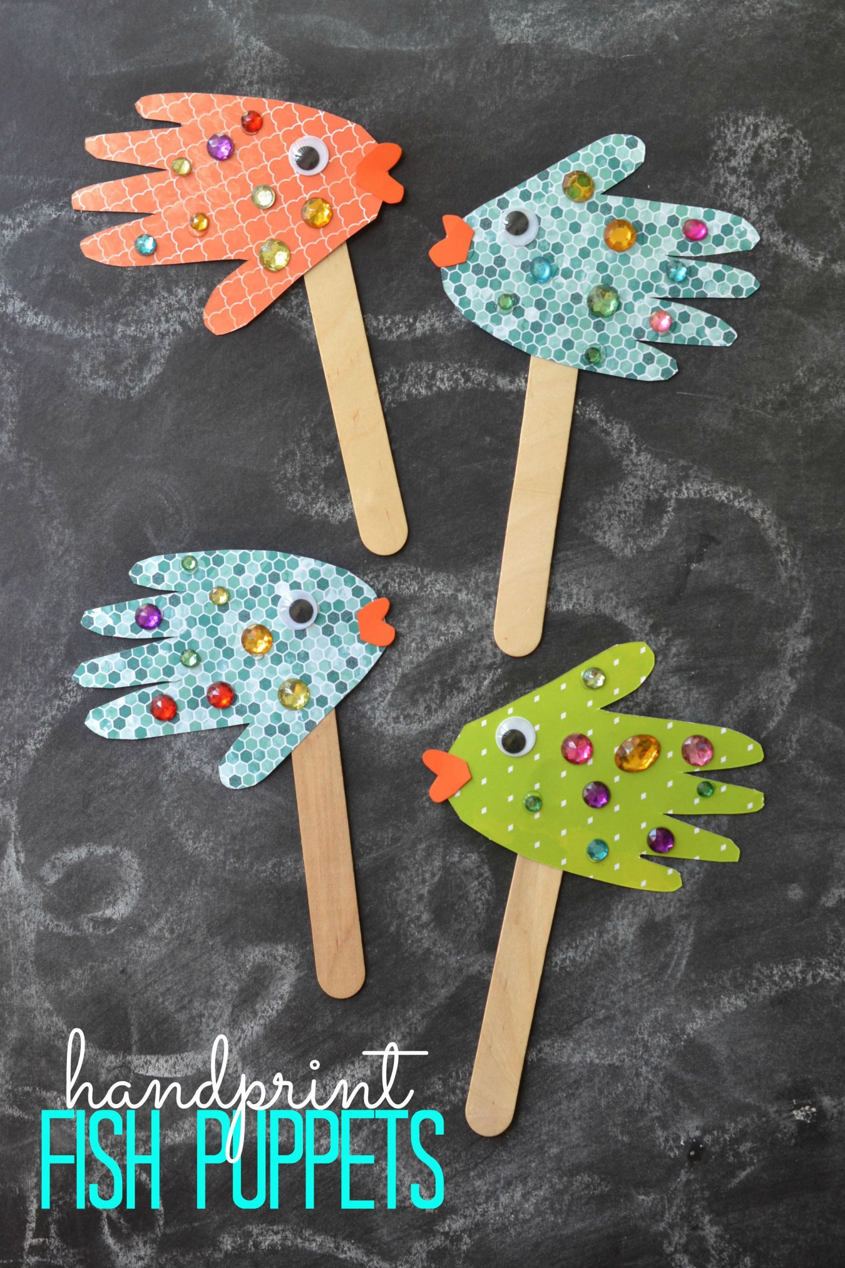 Paper Craft Ideas For Kids Under 5
 Easy Kids Craft Handprint Fish Puppets
