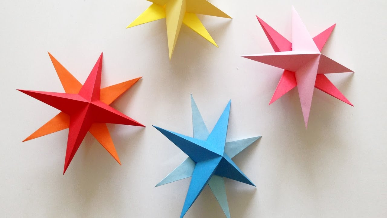 Paper Decorations DIY
 DIY Hanging Paper 3d Star Tutorial for Christmas Birthday