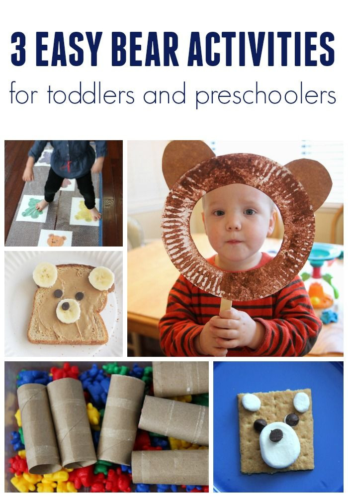 Parent Child Activities For Preschoolers
 Three Easy Bear Themed Activities for Toddlers and