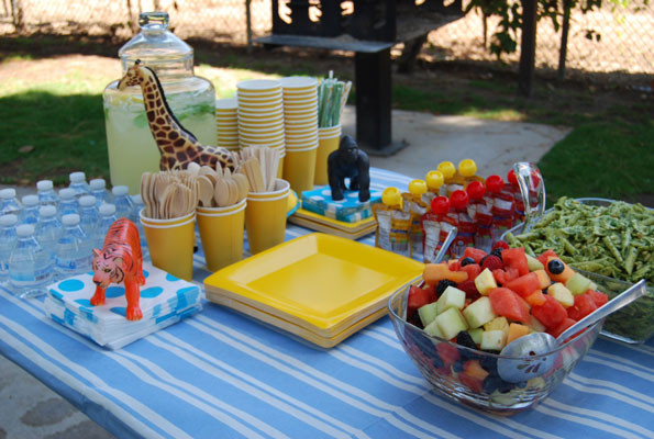 Park Birthday Party Food Ideas
 Zoo Animals First Birthday Party Evite