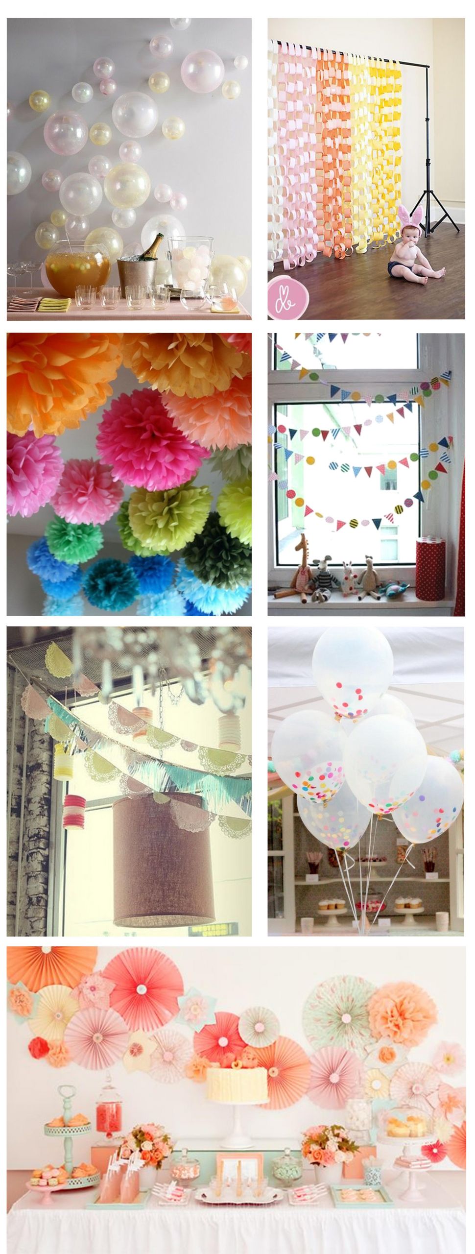 Party Decorations DIY
 Ideas for home made party decorations