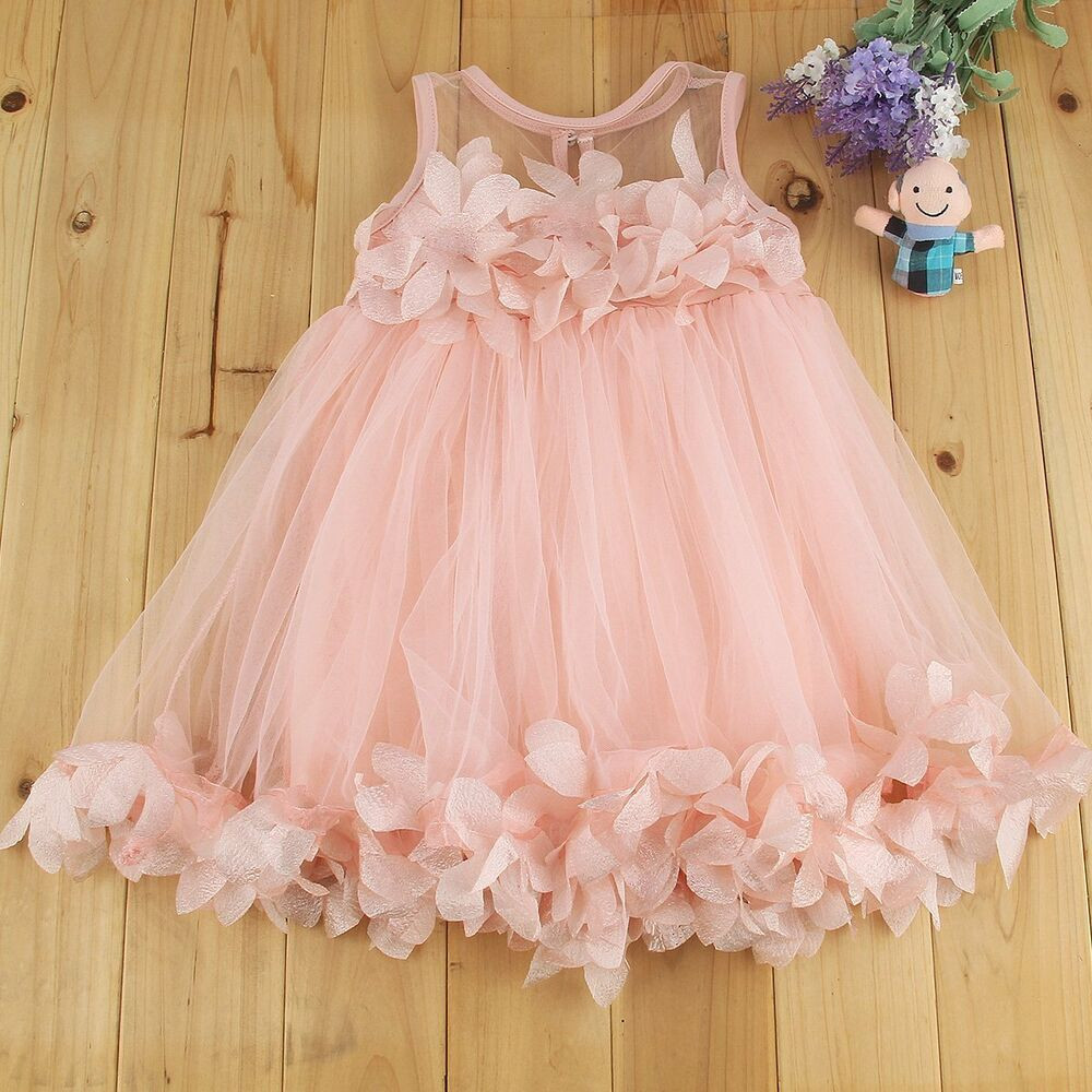 Party Dress For Baby
 Toddler Baby Girl Lace Flower Princess Wedding Party Tulle