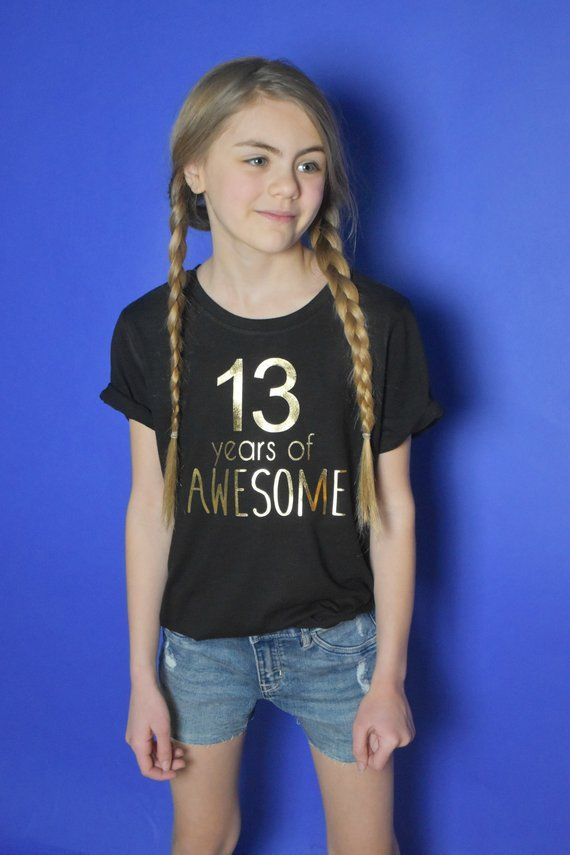 Party Ideas For 13 Year Olds In The Summer
 Girls 13th birthday shirt 13 year old shirt teenager
