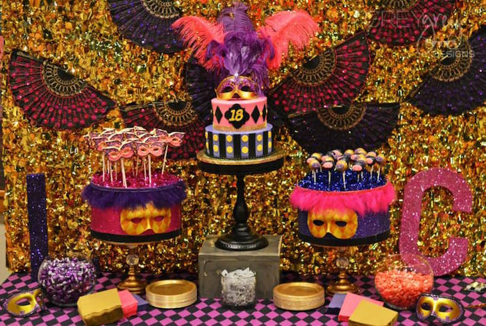 Party Ideas For 18Th Birthday
 Kara s Party Ideas Masquerade 18th Birthday Party