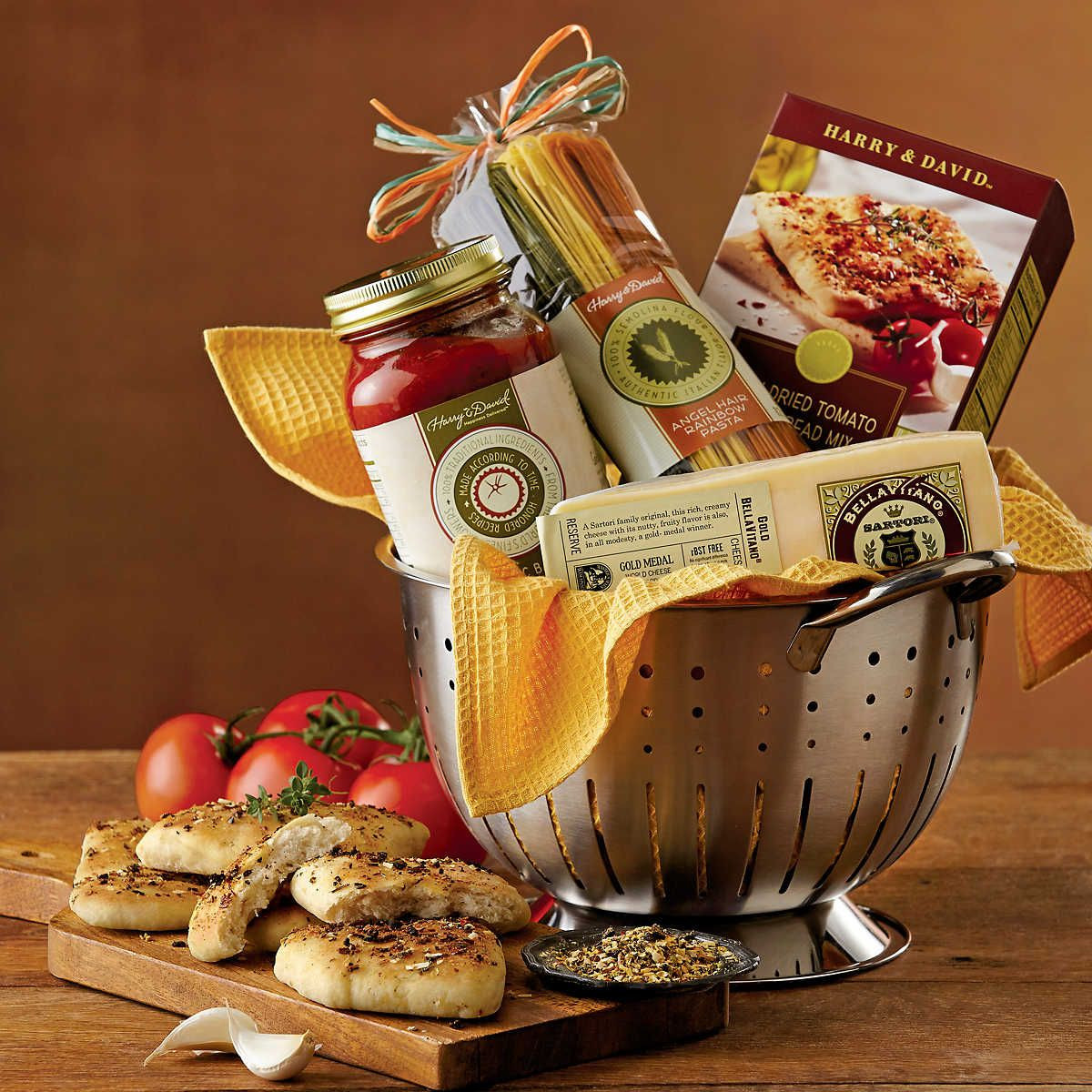 Pasta Basket Gift Ideas
 Cucina D Italia Colander Gift Basket