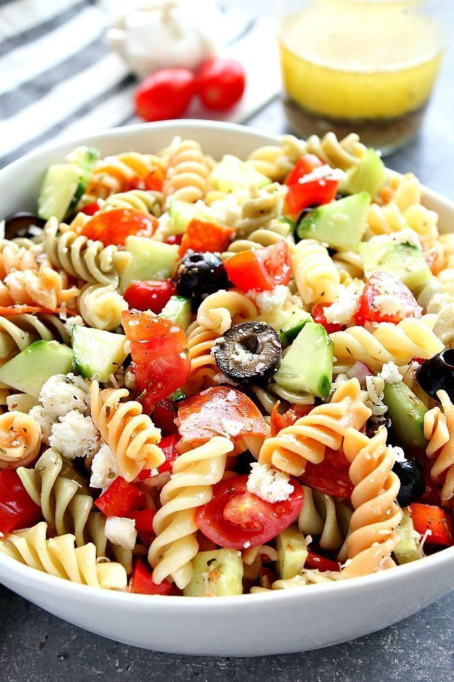 Pasta Salad With Italian Dressing And Cucumbers
 Italian Pasta Salad Recipe rotini pasta cherry tomatoes
